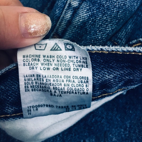 VINTAGE  Distressed High Rise Mom Jeans ~ 34 x 32 - Picture 6 of 7